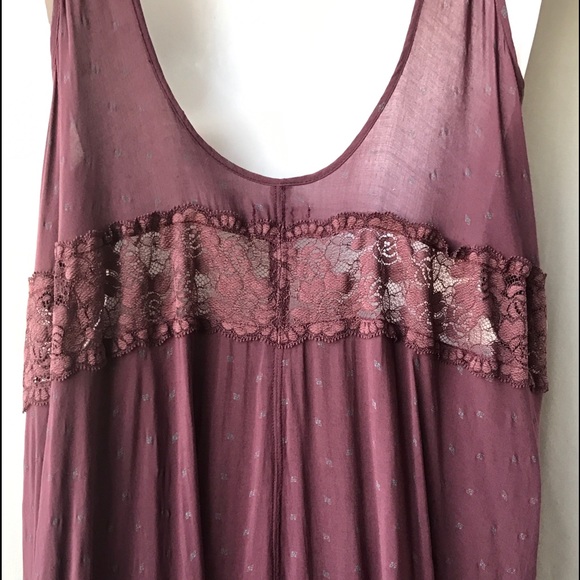 Free People She Swings Burgundy A-Line Dress, XS - Picture 7 of 8